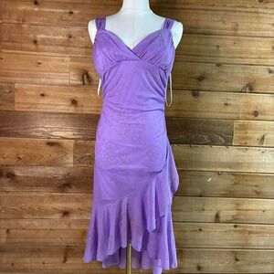 Vintage 90s/Y2K Purple Taboo Glittery Formal Fairy Asymmetrical Dress